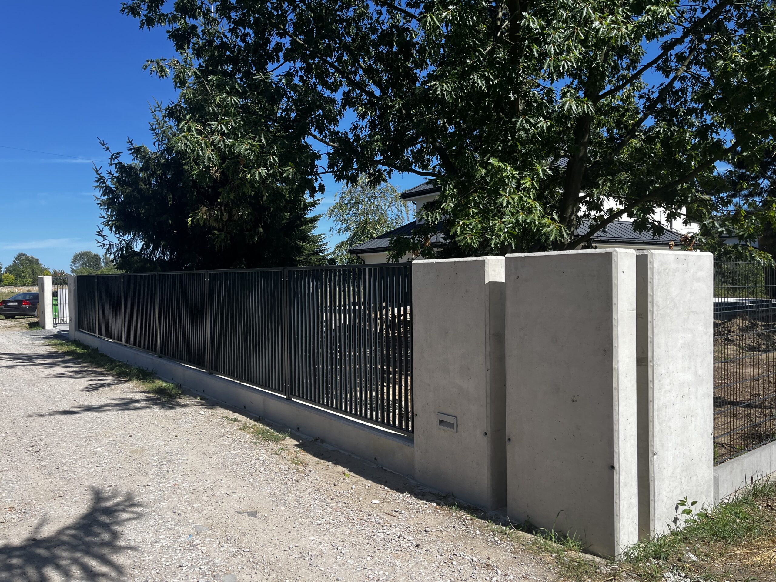 Ogrodzenie z betonu architektonicznego - detale